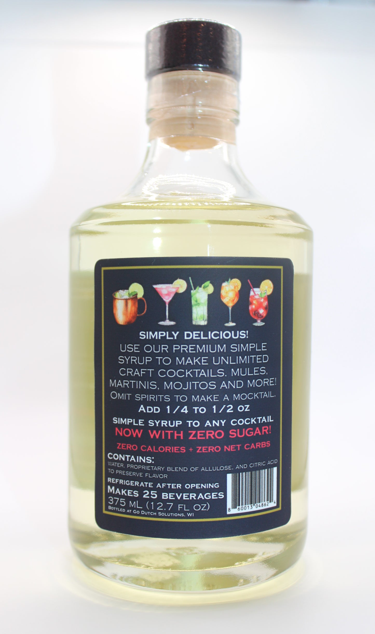 Keto Kocktail Zero Sugar Simple Syrup - Makes 25 Drinks
