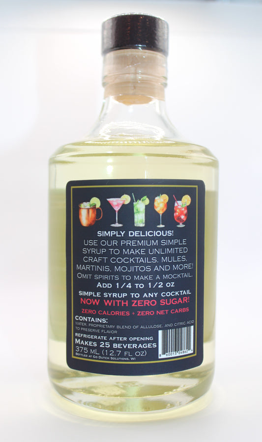Keto Kocktail Zero Sugar Simple Syrup - Makes 25 Drinks